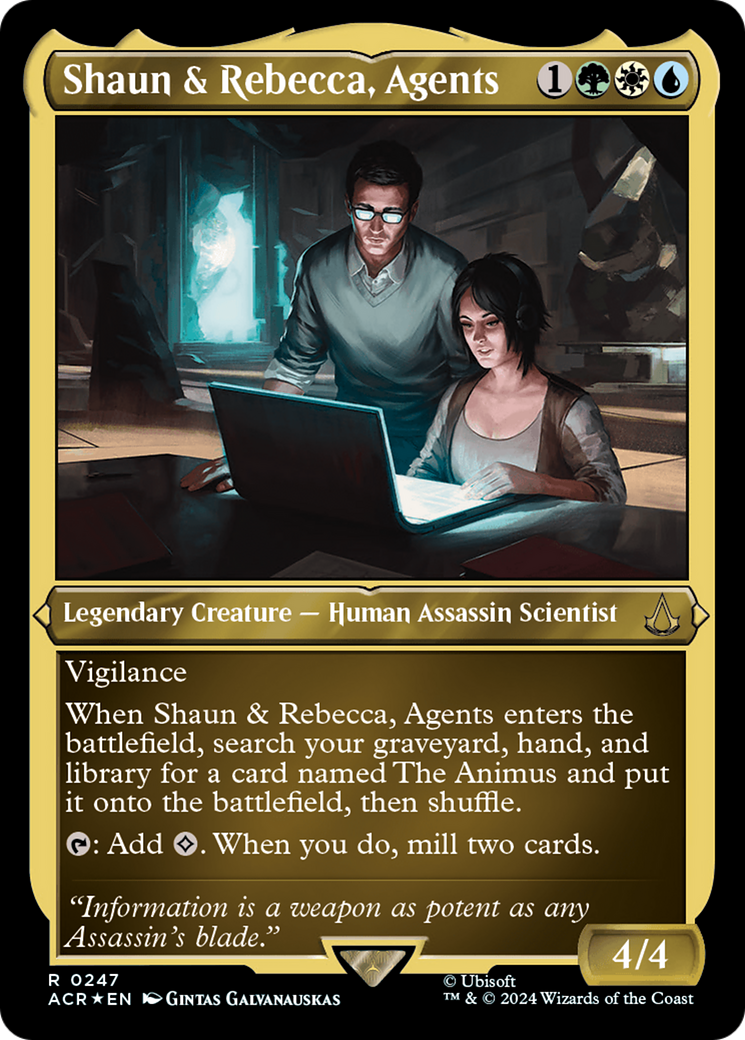 Shaun & Rebecca, Agents (ACR-247)  Etched Foil - Assassin's Creed
