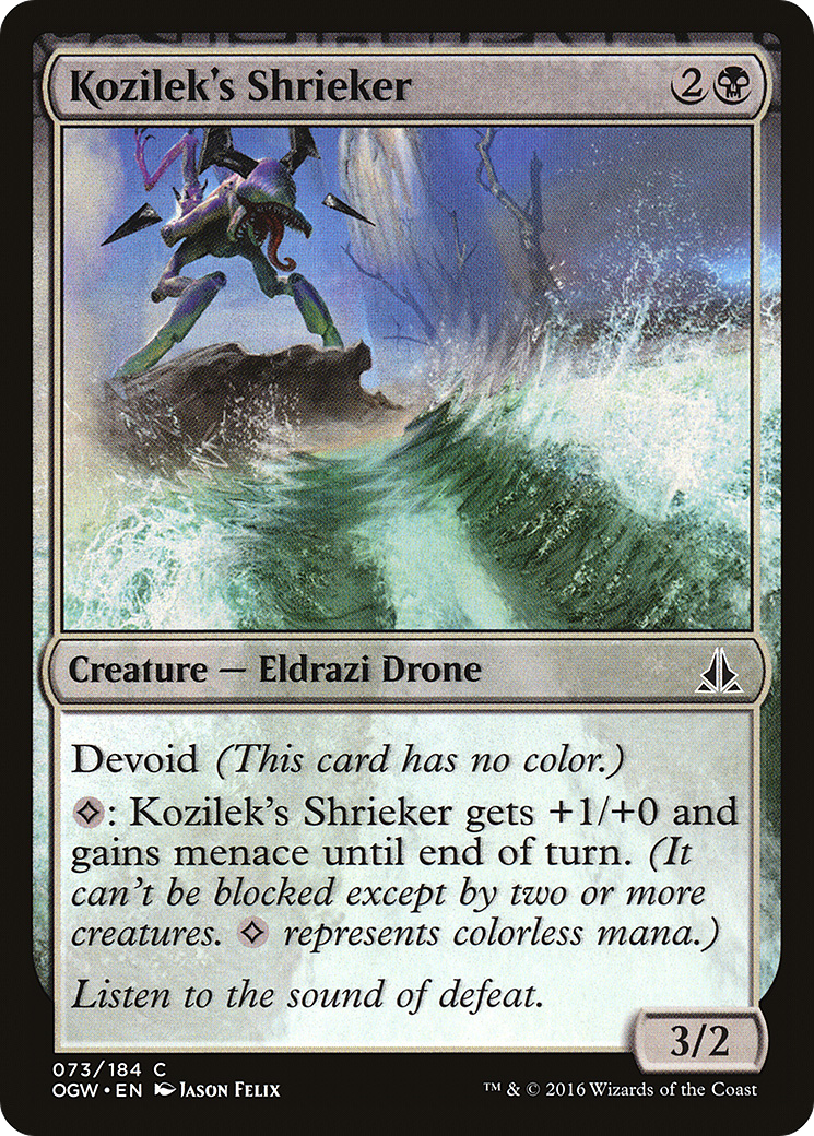 Kozilek's Shrieker (OGW-073)  Foil - Oath of the Gatewatch: (devoid)