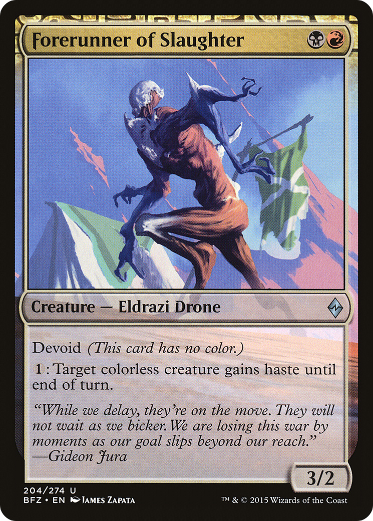 Forerunner of Slaughter (BFZ-204)  Foil - Battle for Zendikar