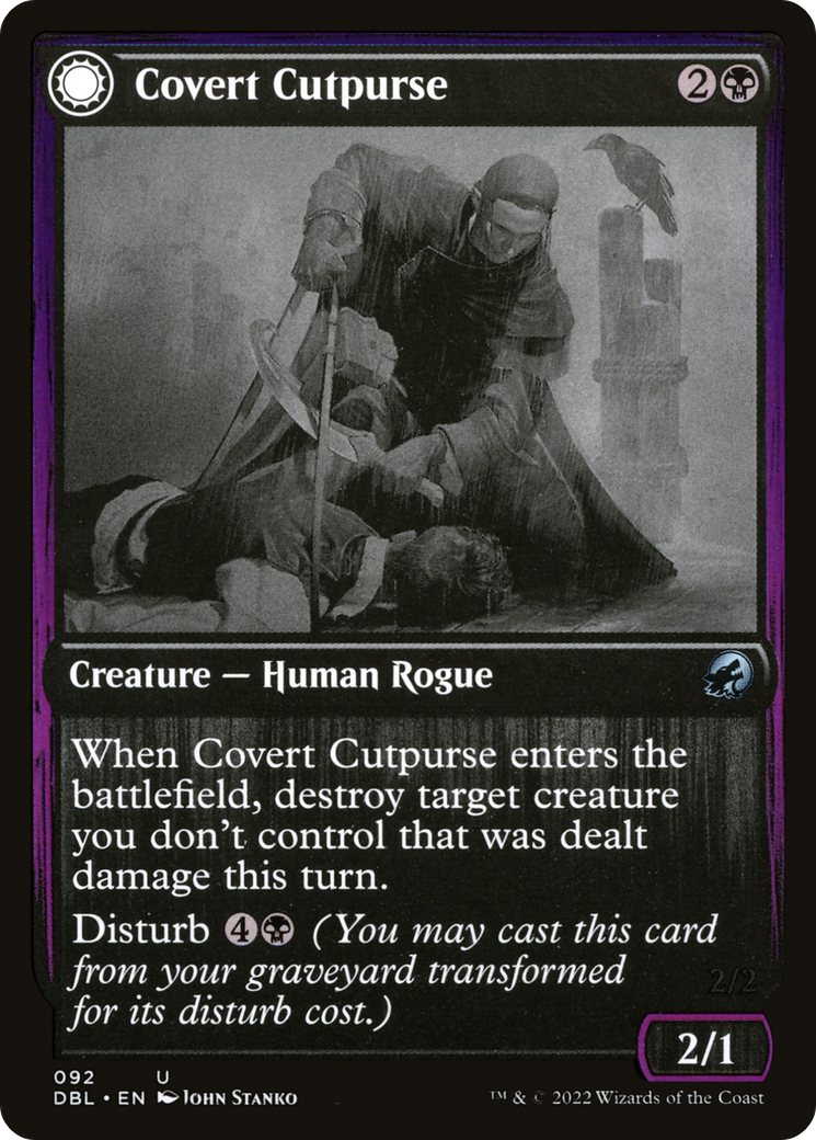 Covert Cutpurse (DBL-092) - Innistrad: Double Feature: (Double Faced Transform) Foil