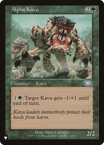 Alpha Kavu (LIST-PLS-77)  - The List