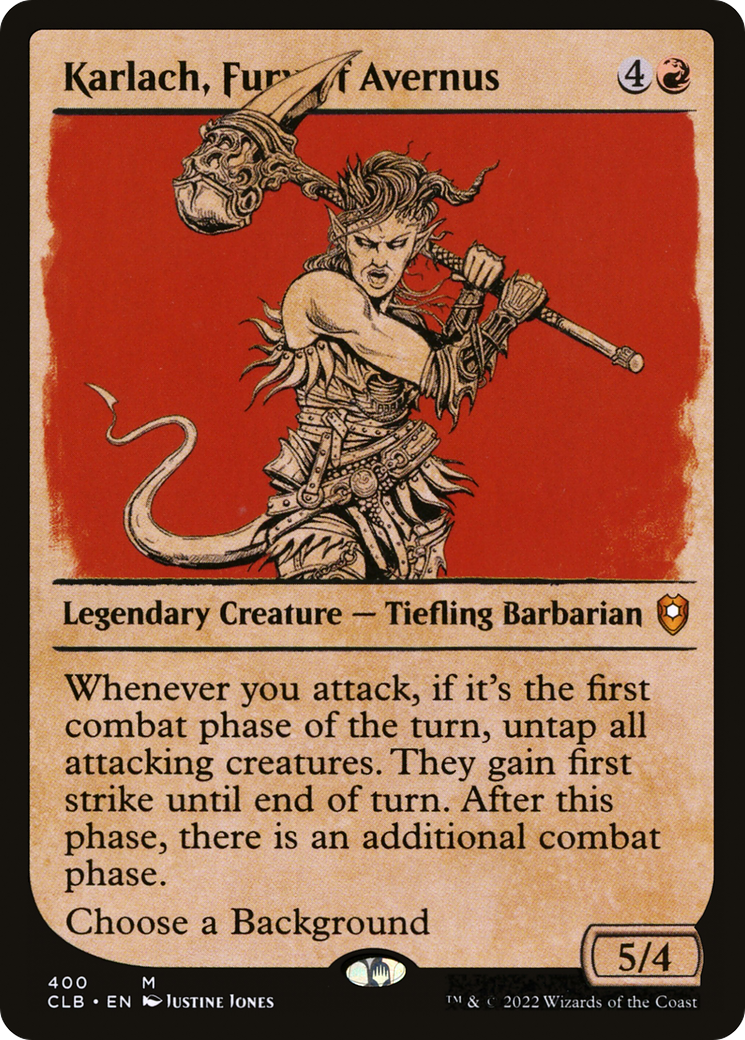 Karlach, Fury of Avernus (Showcase) (CLB-400)  - Commander Legends: Battle for Baldur's Gate: (Showcase)