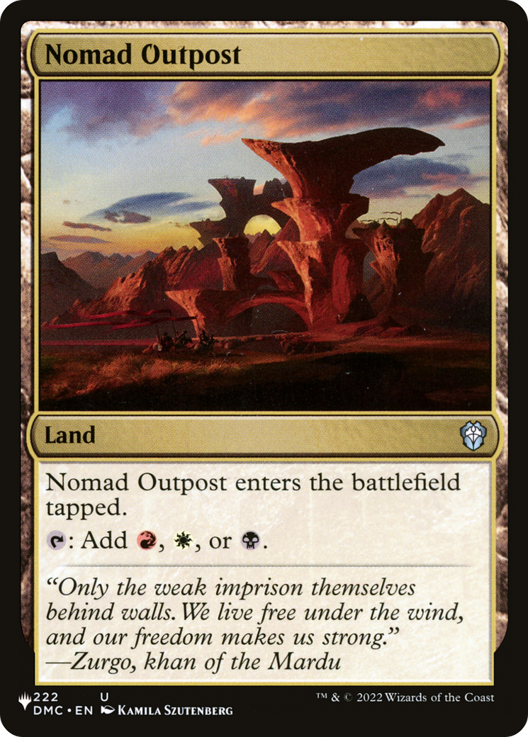 Nomad Outpost (LIST-DMC-222)  - The List