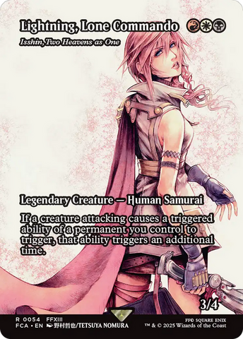 Lightning, Lone Commando - Isshin, Two Heavens as One (Showcase) (FCA-054)  - FINAL FANTASY: Through the Ages / Lightning, Lone Commando (Borderless)