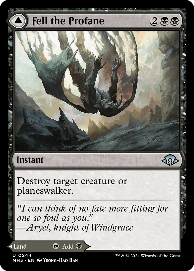 Fell the Profane (MH3-244)  Foil - Modern Horizons 3