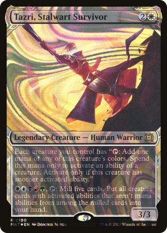 Tazri, Stalwart Survivor (Halo Foil) (MAT-190)  Foil - March of the Machine: The Aftermath: (Showcase)