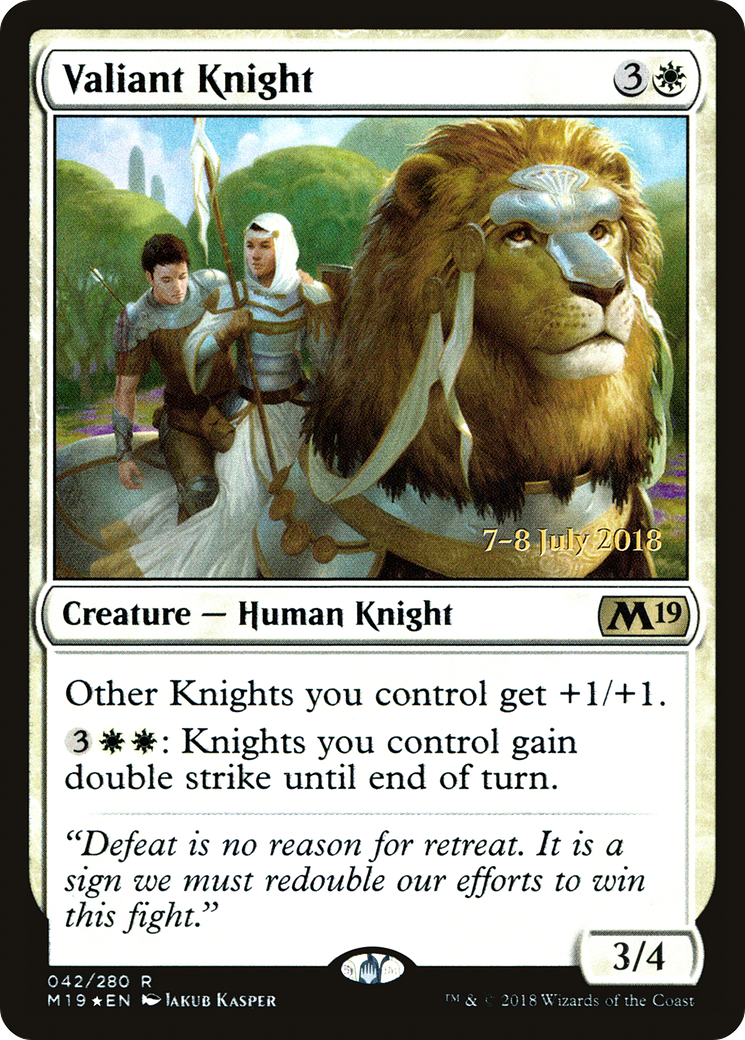 Valiant Knight (PRE-42S) - Core Set 2019 Promos Foil