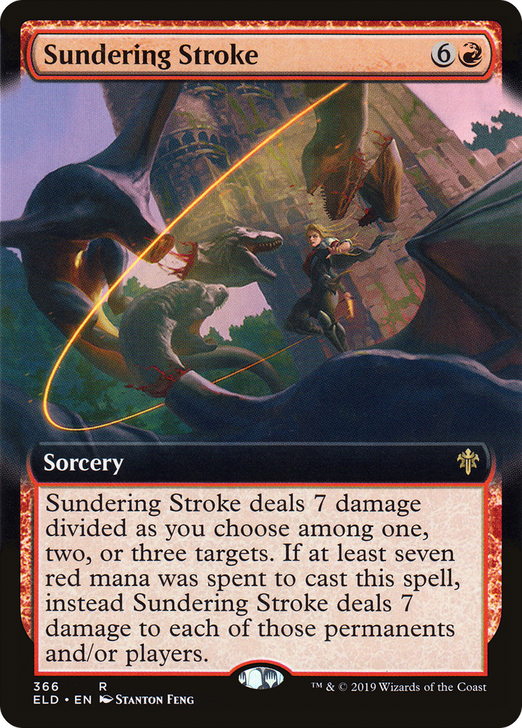 Sundering Stroke (Extended Art) (ELD-366) - Throne of Eldraine: (Extended Art)