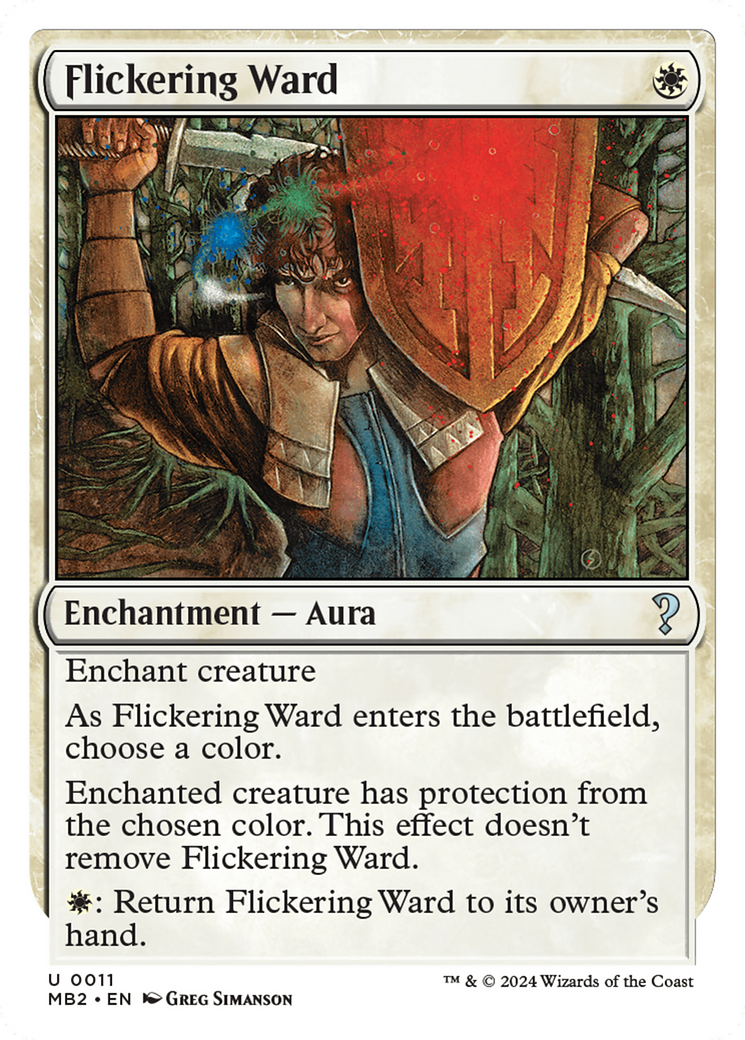 Flickering Ward (White Border) (MB2-011)  - Mystery Booster 2