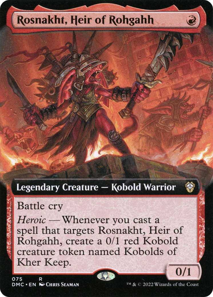 Rosnakht, Heir of Rohgahh (Extended Art) (DMC-075) - Dominaria United Commander: (Extended Art) Foil