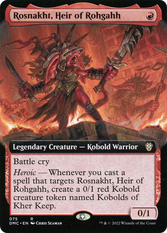 Rosnakht, Heir of Rohgahh (Extended Art) (DMC-075)  - Dominaria United Commander: (Extended Art)
