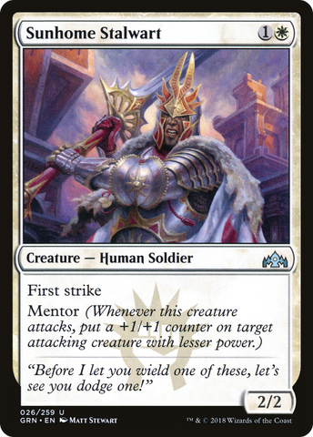 Sunhome Stalwart (GRN-026)  Foil - Guilds of Ravnica