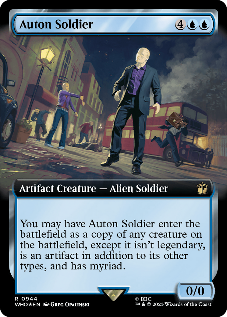 Auton Soldier (Extended Art) (Surge Foil) (WHO-944)  Foil - Doctor Who: (Extended Art)
