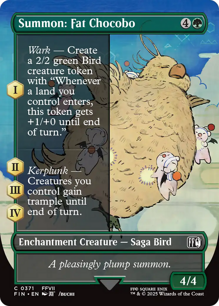 Summon: Fat Chocobo (Borderless) (FIN-371)  - FINAL FANTASY: (enchantment)