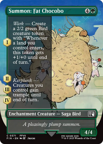 Summon: Fat Chocobo (Borderless) (FIN-371)  - FINAL FANTASY: (enchantment)