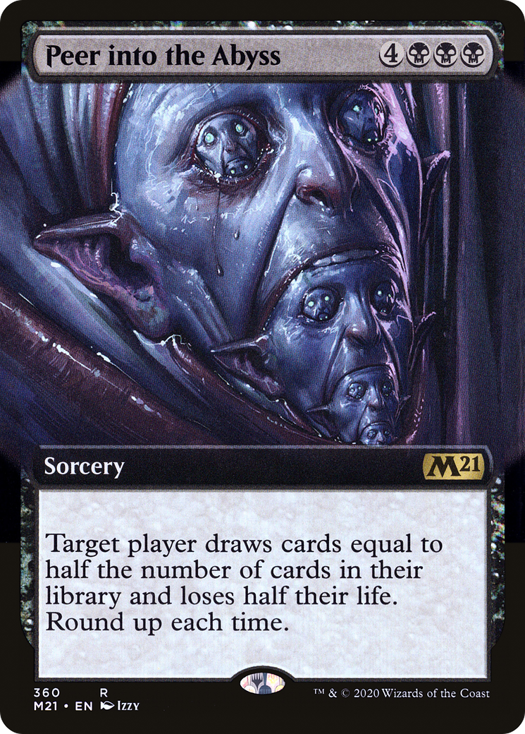 Peer Into the Abyss (Extended Art) (M21-360)  Foil - Core Set 2021: (Extended Art)