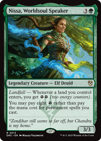 Nissa, Worldsoul Speaker (DRC-013) - Commander: Aetherdrift