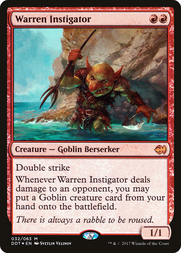 Warren Instigator (DDT-032)  Foil - Duel Decks: Merfolk vs. Goblins
