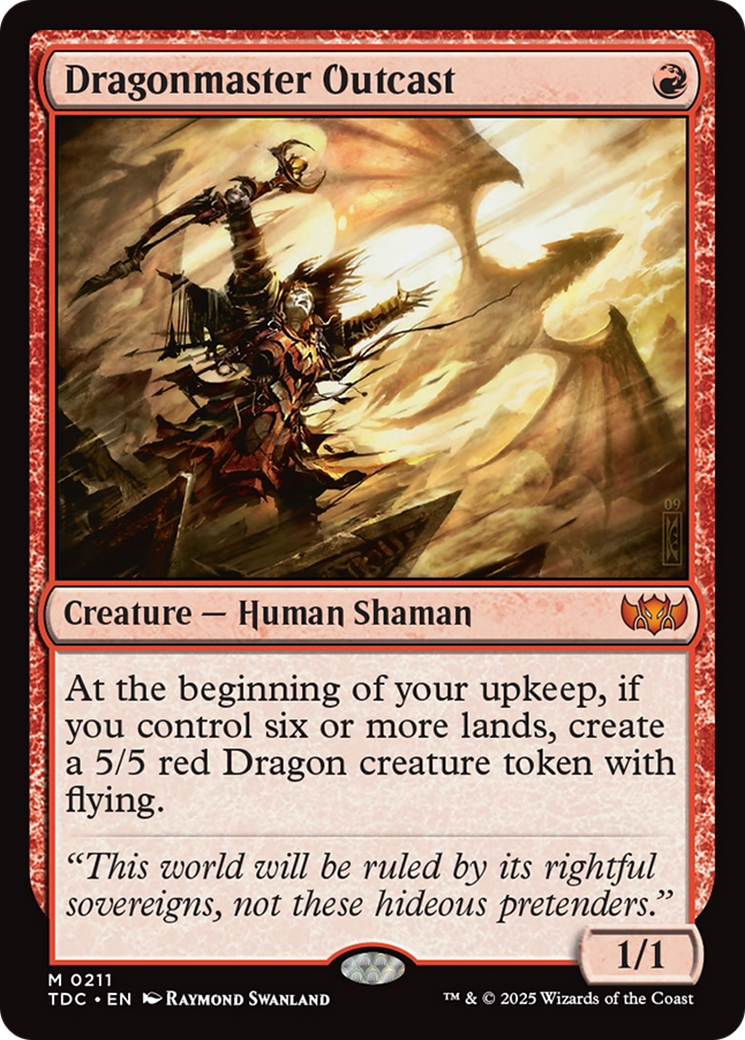 Dragonmaster Outcast (TDC-211) - Commander: Tarkir: Dragonstorm