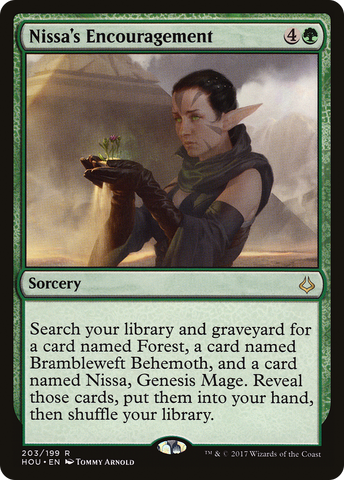 Nissa's Encouragement (HOU-203)  - Hour of Devastation