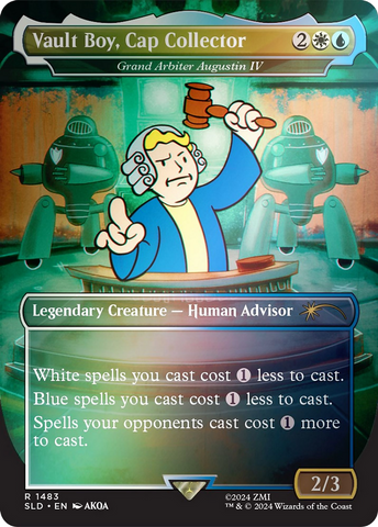 Vault Boy, Cap Collector - Grand Arbiter Augustin IV (Rainbow Foil) (SLD-1483)  Foil - Secret Lair Drop / Vault Boy, Cap Collector (Borderless)