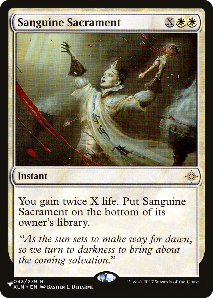 Sanguine Sacrament (LIST-XLN-33)  - The List