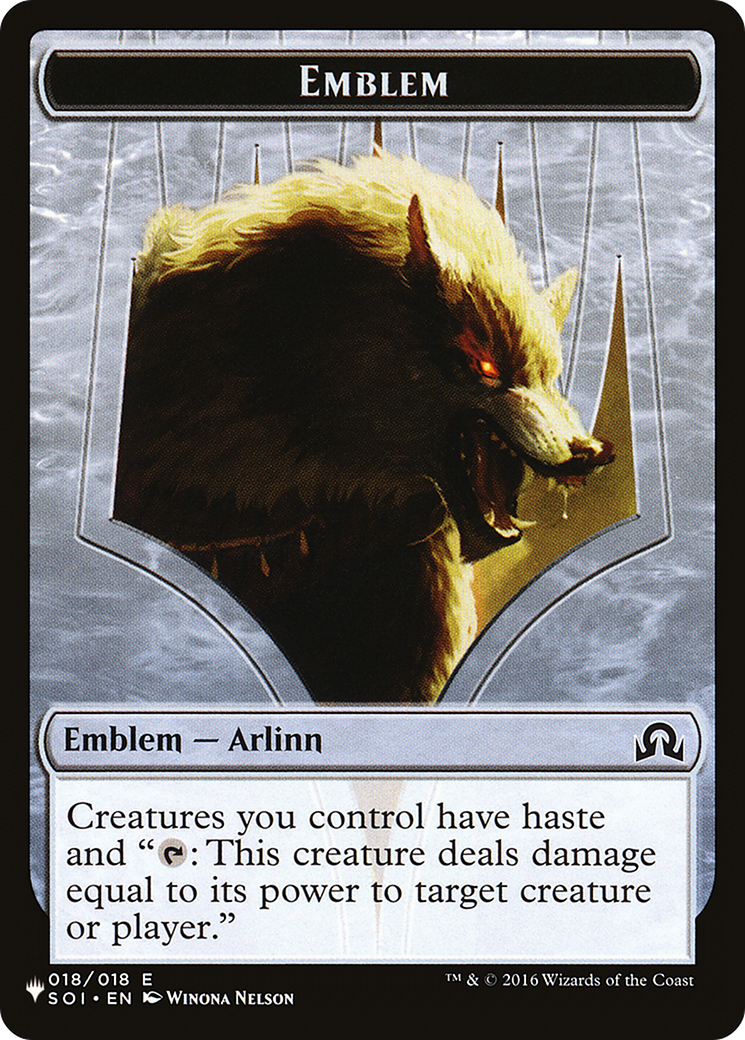 Arlinn, Embraced by the Moon Emblem (PLST-TSOI-18)  - The List