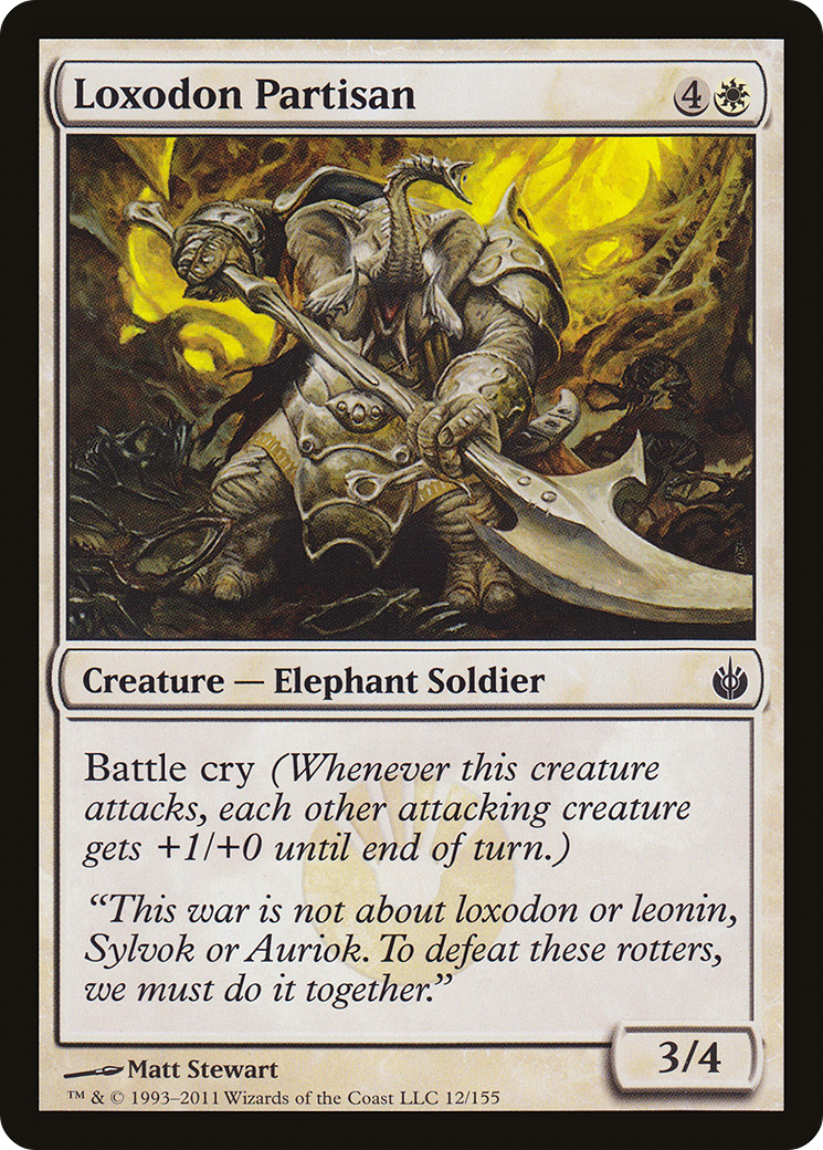 Loxodon Partisan (MBS-012)  - Mirrodin Besieged