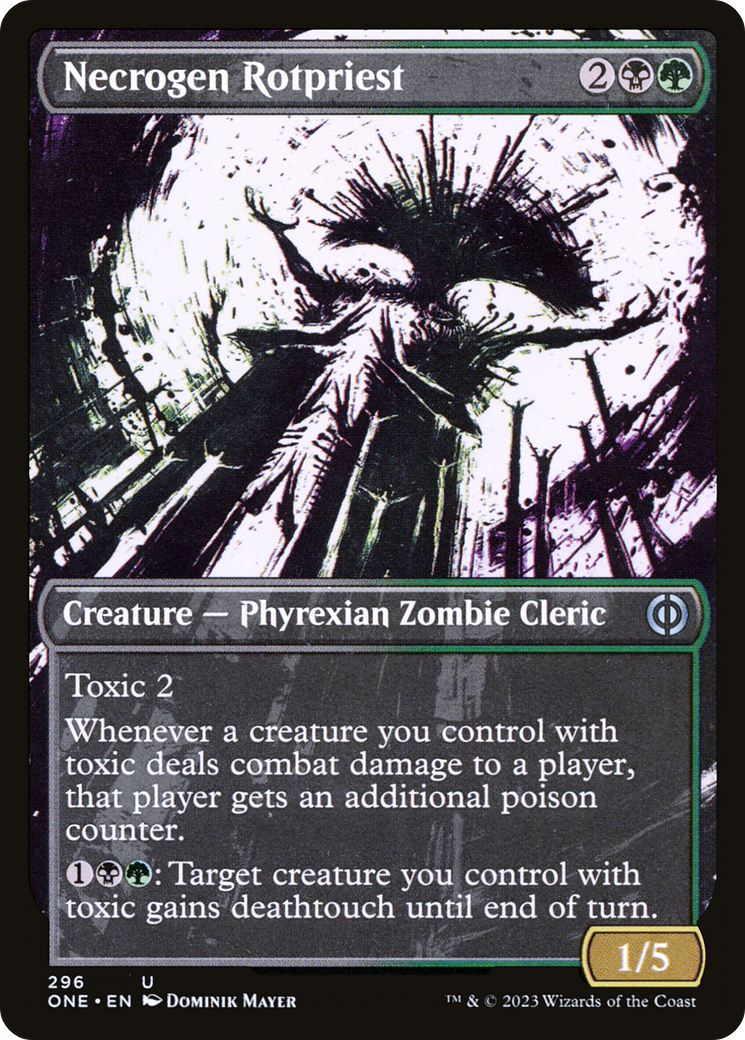 Necrogen Rotpriest (Showcase) (ONE-296) - Phyrexia: All Will Be One: (Showcase) Foil