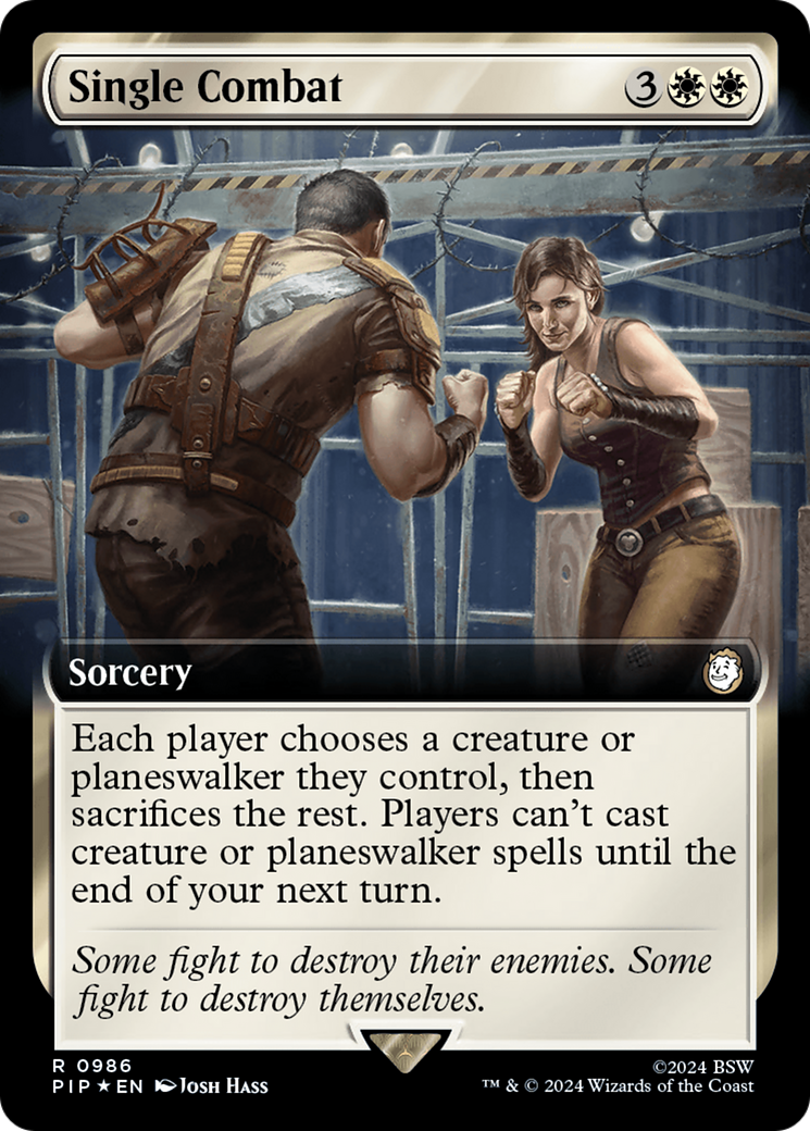 Single Combat (Extended Art) (Surge Foil) (PIP-986)  Foil - Fallout: (Extended Art)
