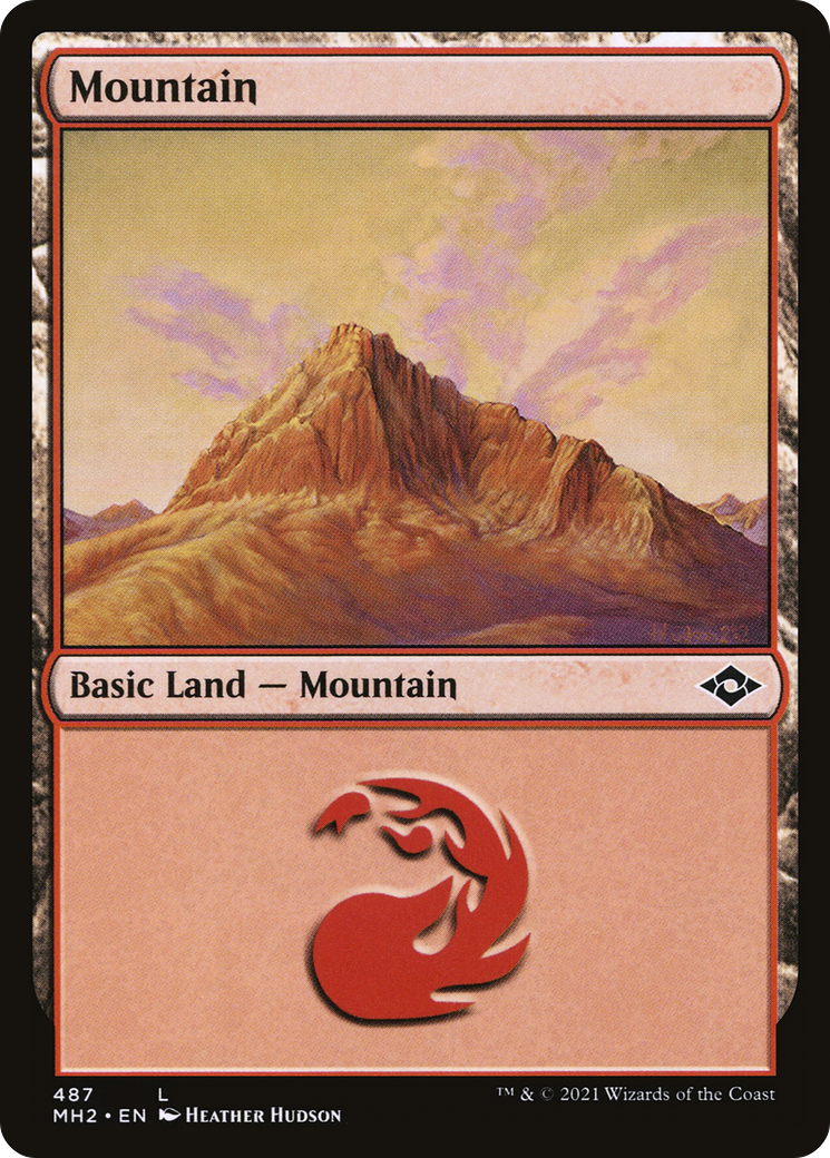 Mountain (487) (MH2-487) - Modern Horizons 2 Etched Foil