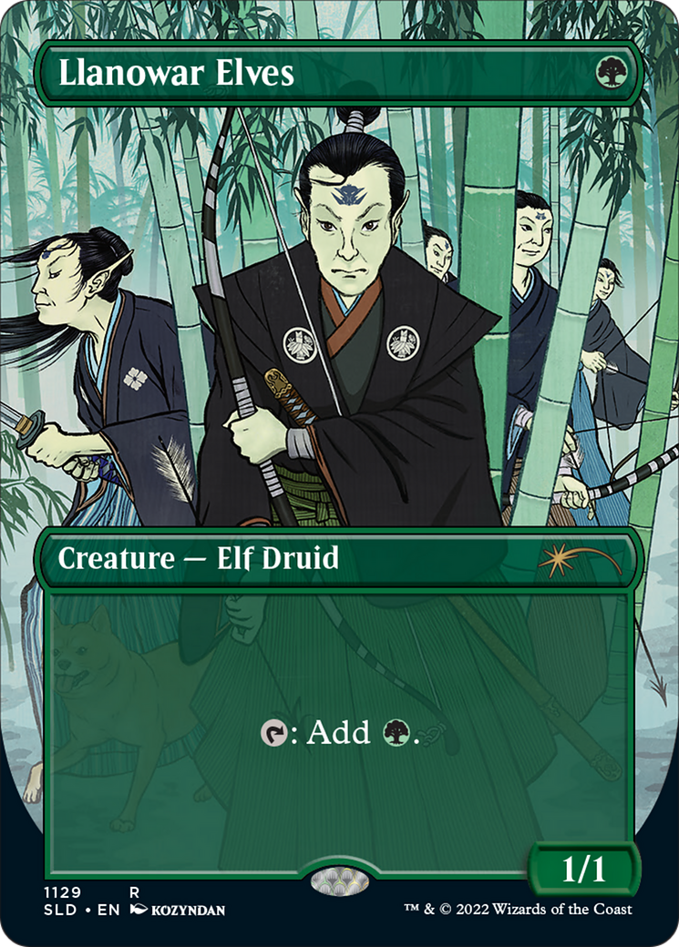 Llanowar Elves (SLD-1129)  Foil - Secret Lair Drop (Borderless)