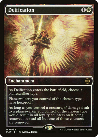 Deification (Showcase) (MAT-052)  Foil - March of the Machine: The Aftermath: (Showcase)
