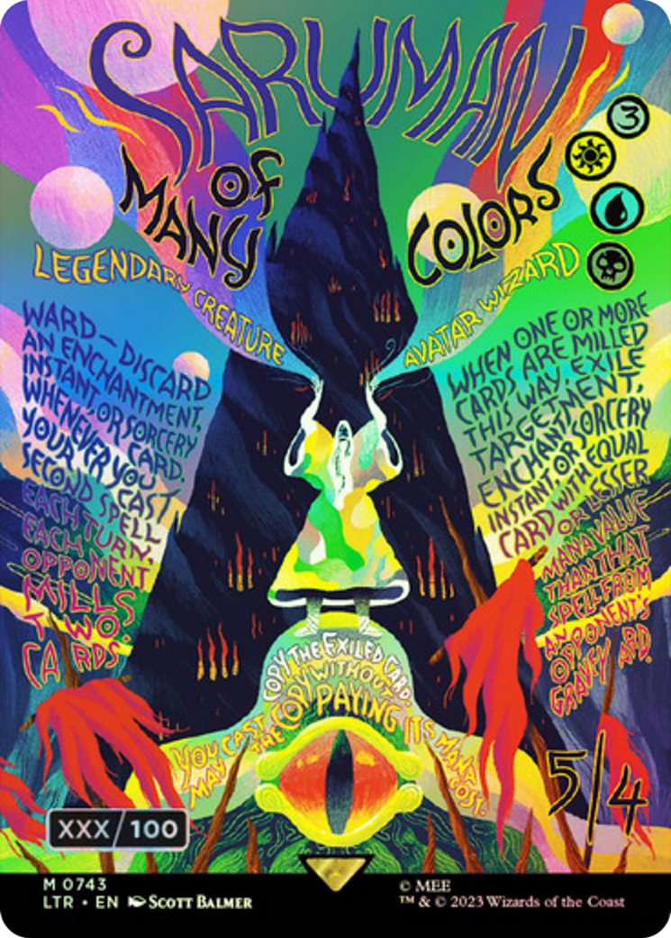 Saruman of Many Colors (Borderless Poster) (Serial Numbered) (LTR-743)  Foil - The Lord of the Rings: Tales of Middle-earth