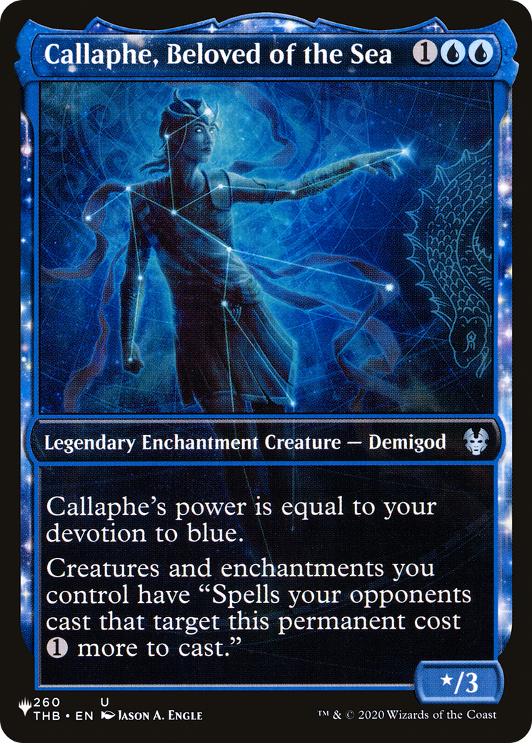 Callaphe, Beloved of the Sea (Showcase) (LIST-260/254)  - The List: (enchantment, Showcase)