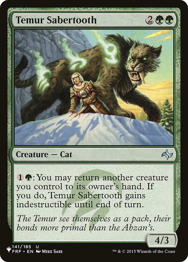 Temur Sabertooth (LIST-141/185)  - The List
