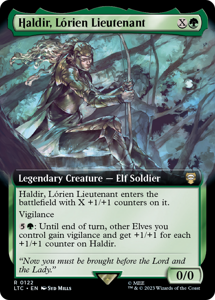 Haldir, Lorien Lieutenant (Extended Art) (LTC-122)  Foil - Tales of Middle-earth Commander: (Extended Art)