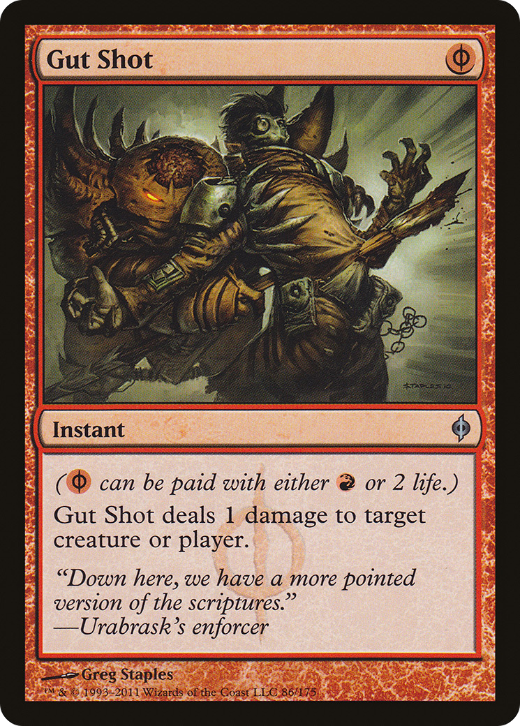 Gut Shot (NPH-086)  Foil - New Phyrexia
