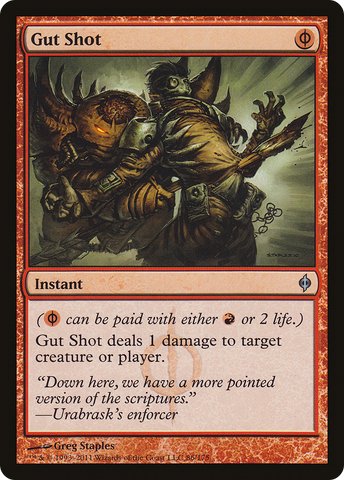 Gut Shot (NPH-086)  Foil - New Phyrexia