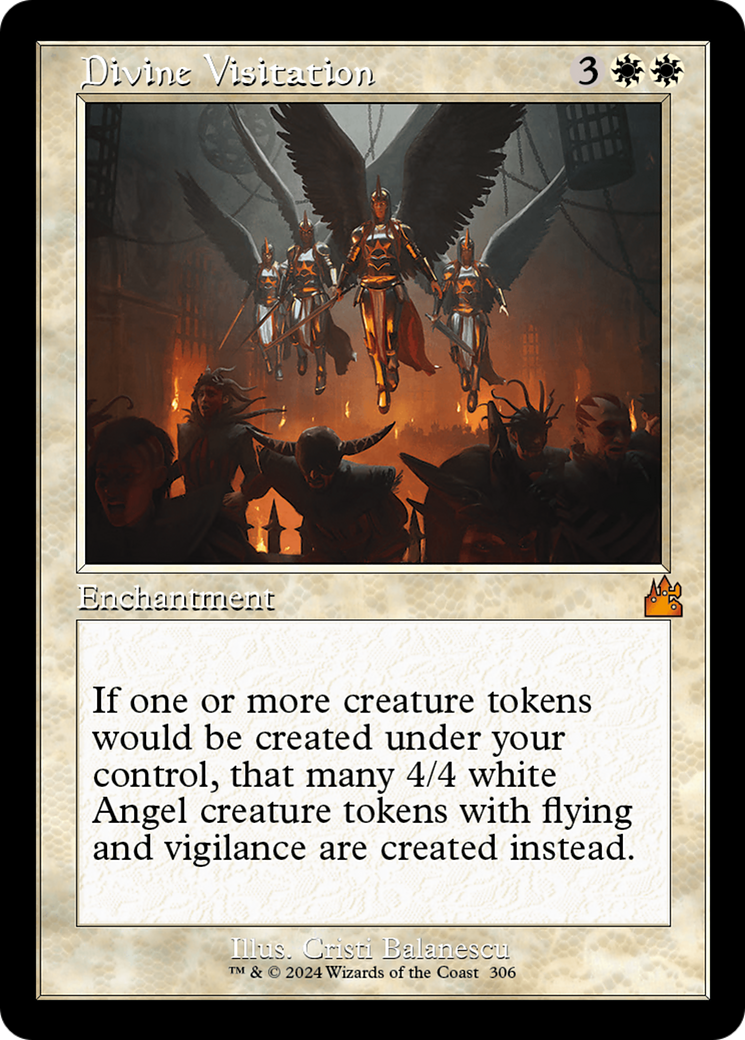 Divine Visitation (Retro Frame) (RVR-306)  Foil - Ravnica Remastered