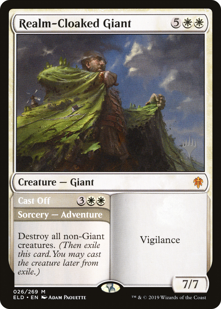 Realm-Cloaked Giant (PPELD-26P) - Throne of Eldraine Promos Foil