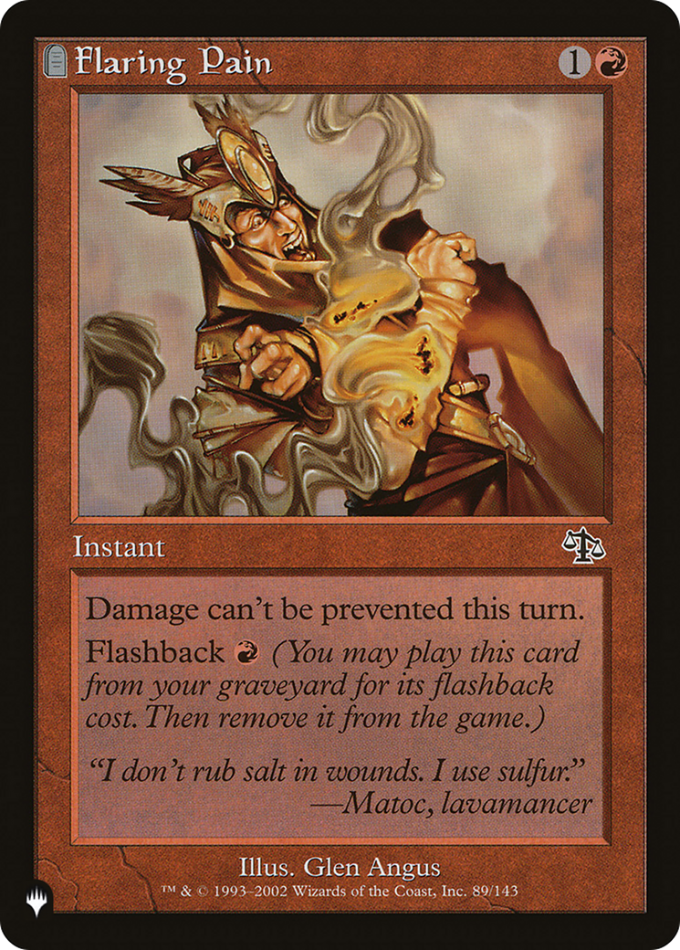 Flaring Pain (LIST-89/143)  - The List: (tombstone)
