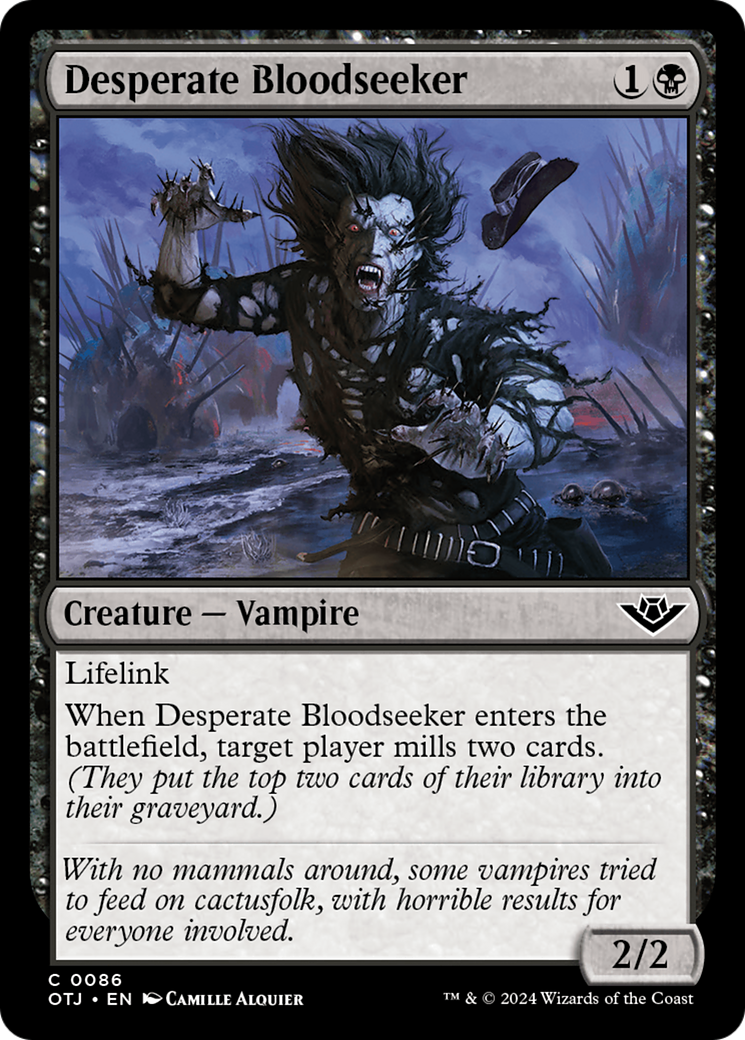 Desperate Bloodseeker (OTJ-086)  Foil - Outlaws of Thunder Junction