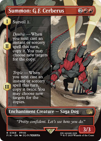 Summon: G.F. Cerberus (Borderless) (FIN-368)  - FINAL FANTASY: (enchantment)
