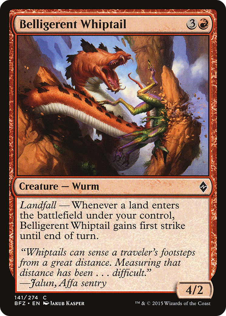 Belligerent Whiptail (BFZ-141)  Foil - Battle for Zendikar