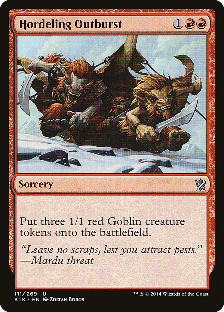 Hordeling Outburst (KTK-111)  Foil - Khans of Tarkir