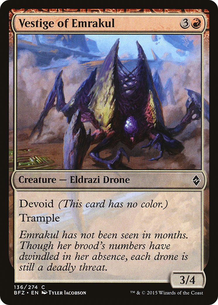 Vestige of Emrakul (BFZ-136)  Foil - Battle for Zendikar: (devoid)