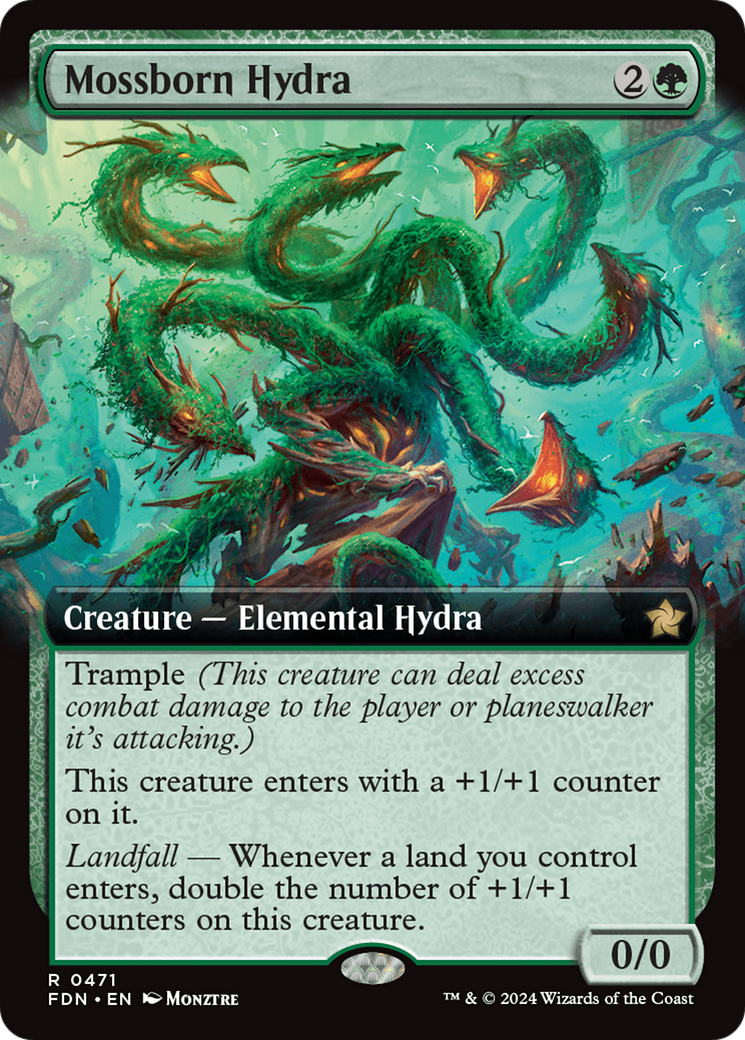 Mossborn Hydra (FDN-471)  - Foundations: (Extended Art)
