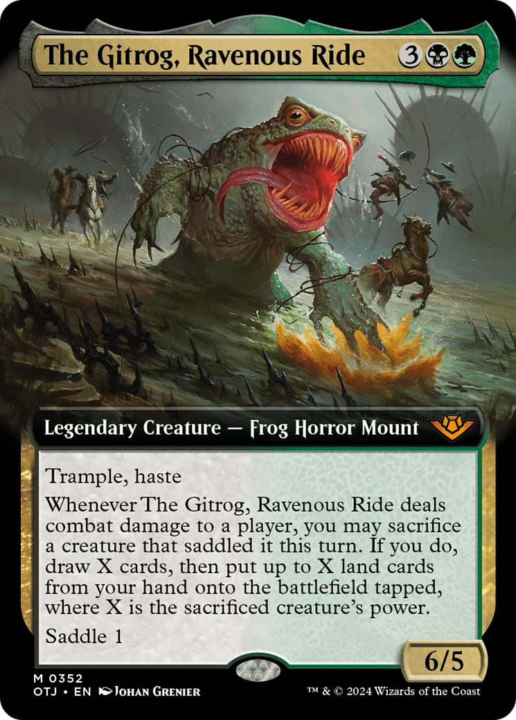 The Gitrog, Ravenous Ride (Extended Art) (OTJ-352)  Foil - Outlaws of Thunder Junction: (Extended Art)
