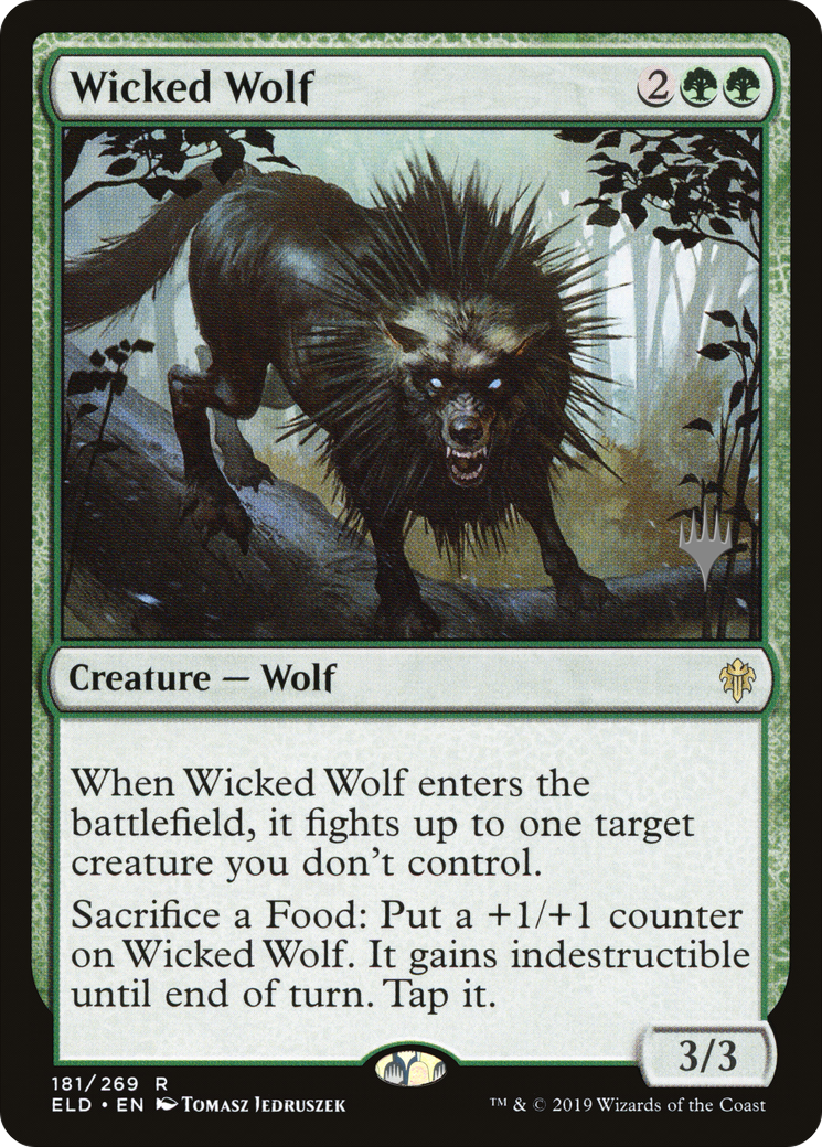Wicked Wolf (PPELD-181P) - Throne of Eldraine Promos Foil